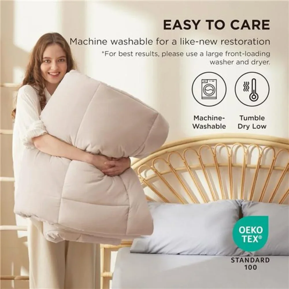Comforter Duvet Insert - Quilted Comforters King Size, All Season Duvet